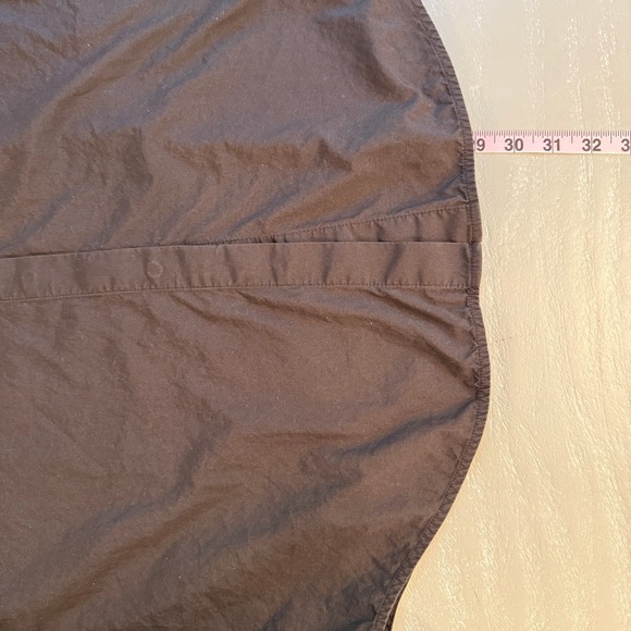 Vince Women's Brown Short Sleeve Button‎ Down Top Shirt - Picture 6 of 9